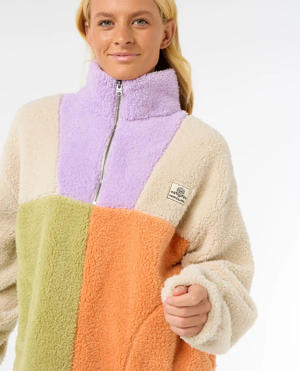 RIPCURL BLOCK PARTY POLAR FLEECE 1/4 ZIP JUMPER
