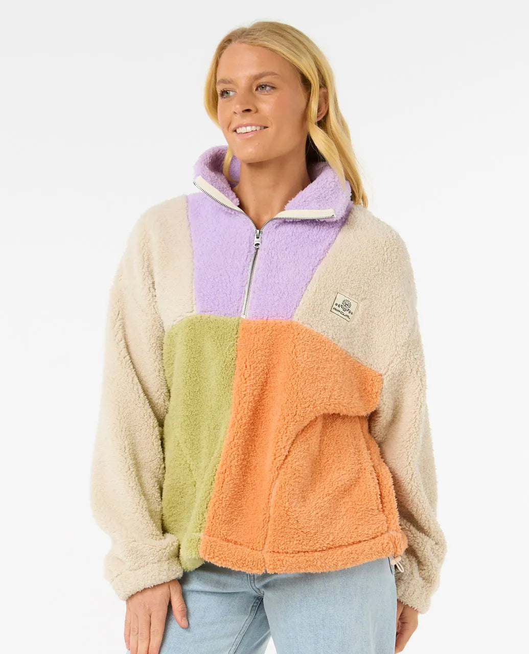 RIPCURL BLOCK PARTY POLAR FLEECE 1/4 ZIP JUMPER