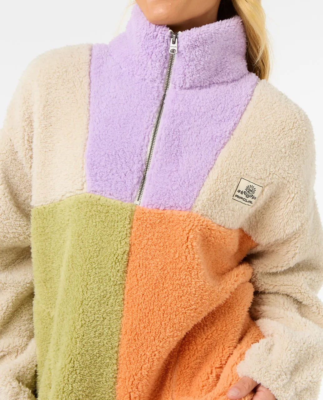 RIPCURL BLOCK PARTY POLAR FLEECE 1/4 ZIP JUMPER