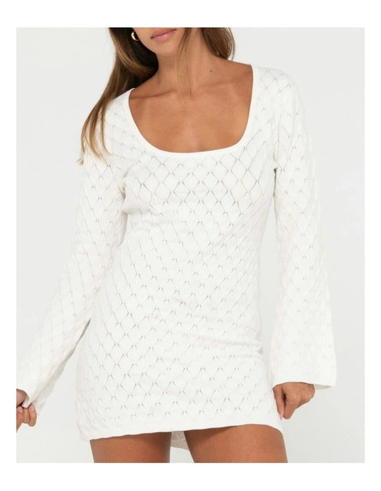 RUSTY LADIES LEO LONG SLEEVE KNIT MINI DRESS
