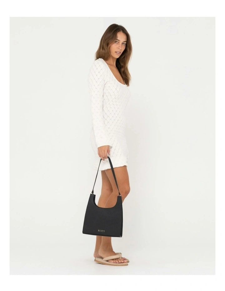 RUSTY LADIES LEO LONG SLEEVE KNIT MINI DRESS