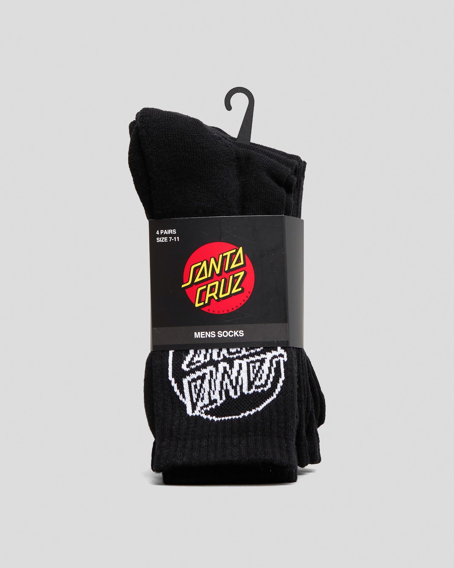SANTA CRUZ OPTUS DOT CREW SOCKS 4 PK