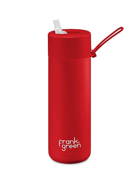 FRANK GREEN 20oz 595mil CERAMIC REUSABLE BOTTLE FLIP LID
