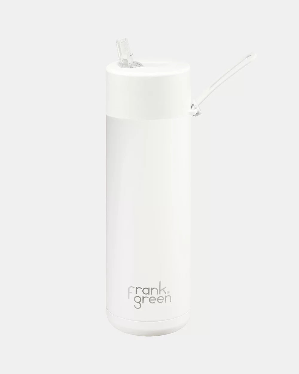 FRANK GREEN 20oz 595mil STRAW LID REUSABLE CERAMIC BOTTLE