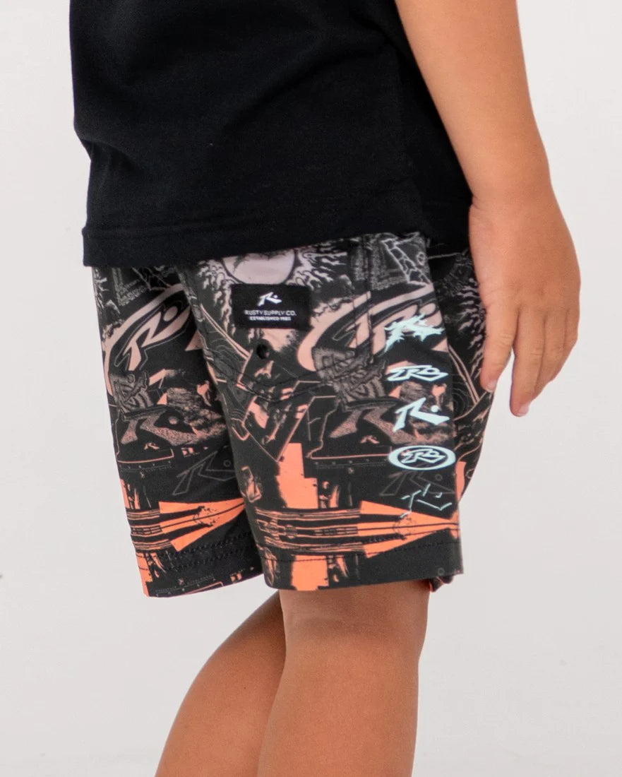 RUSTY PASTE UP ELASTIC BOARDSHORT RUNTS