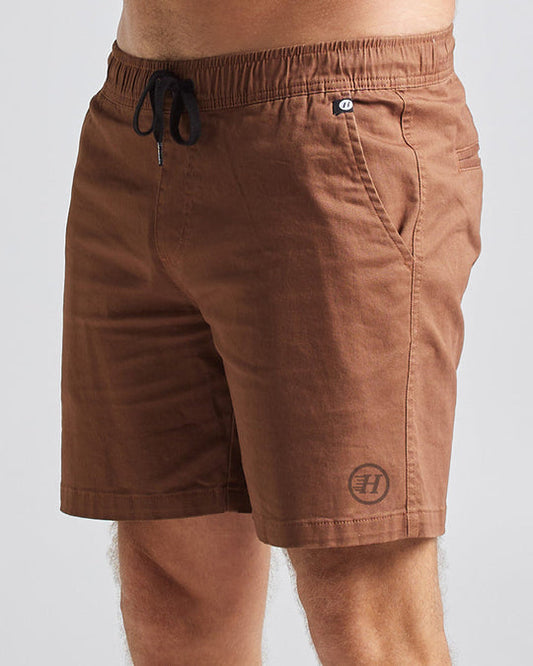 THE MAD HUEYS STRANDED ELASTIC CHINO 18' SHORTS