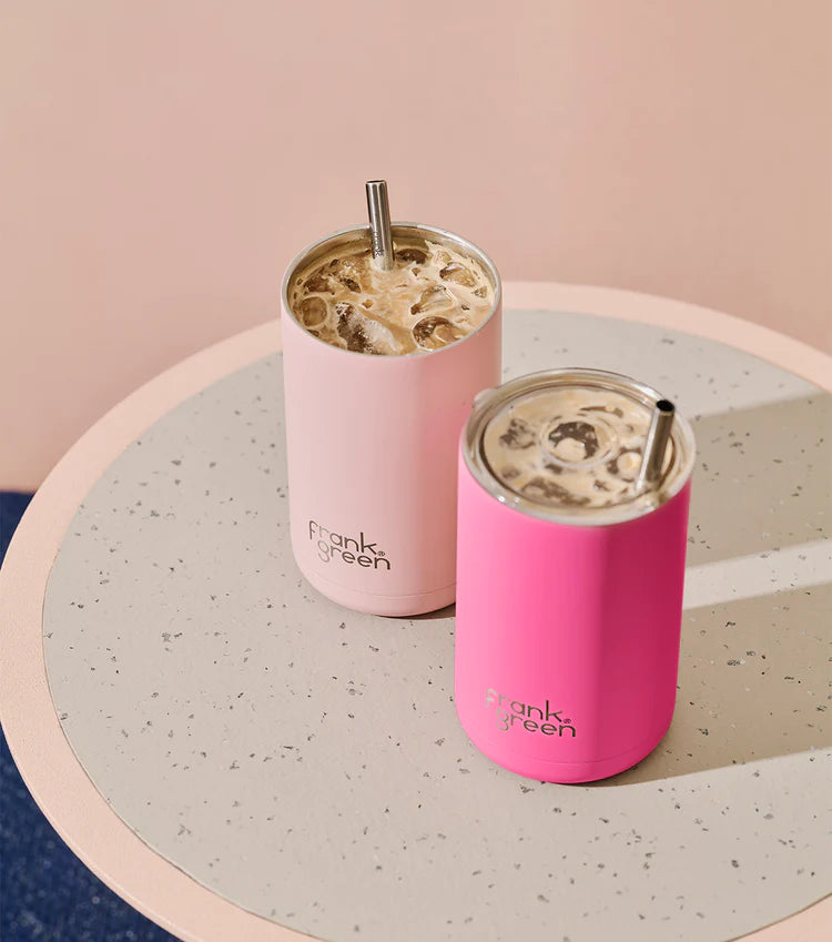 FRANK GREEN ICED COFFEE CUP WTH STRAW