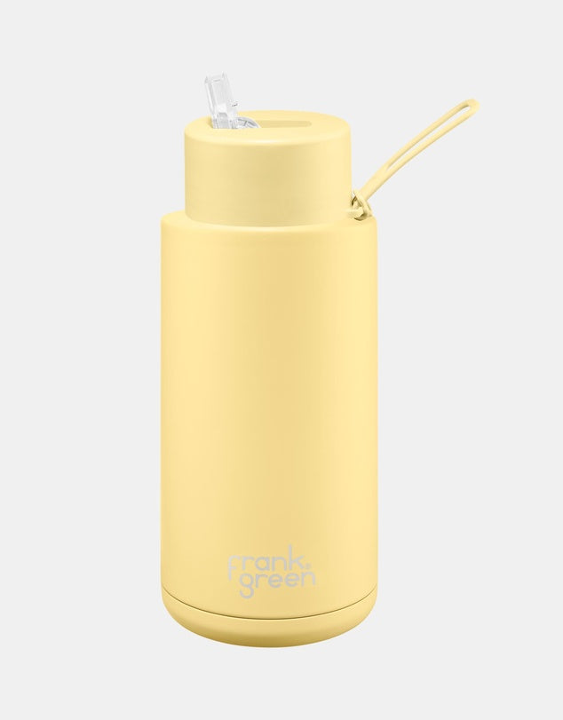 FRANK GREEN 34oz/1L STRAW LID REUSABLE CERAMIC BOTTLE