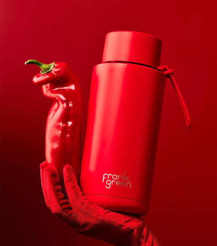 FRANK GREEN 34oz / 1L CERAMIC REUSABLE BOTTLE FLIP LID
