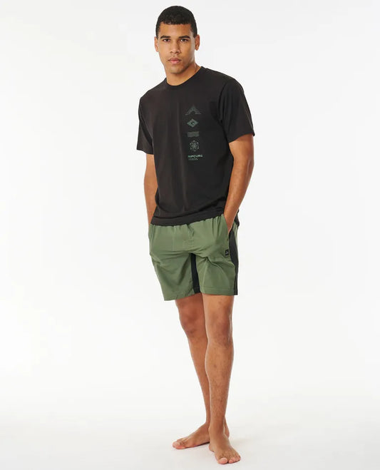 RIPCURL VAPORCOOL NEON SUNSET MENS TEE