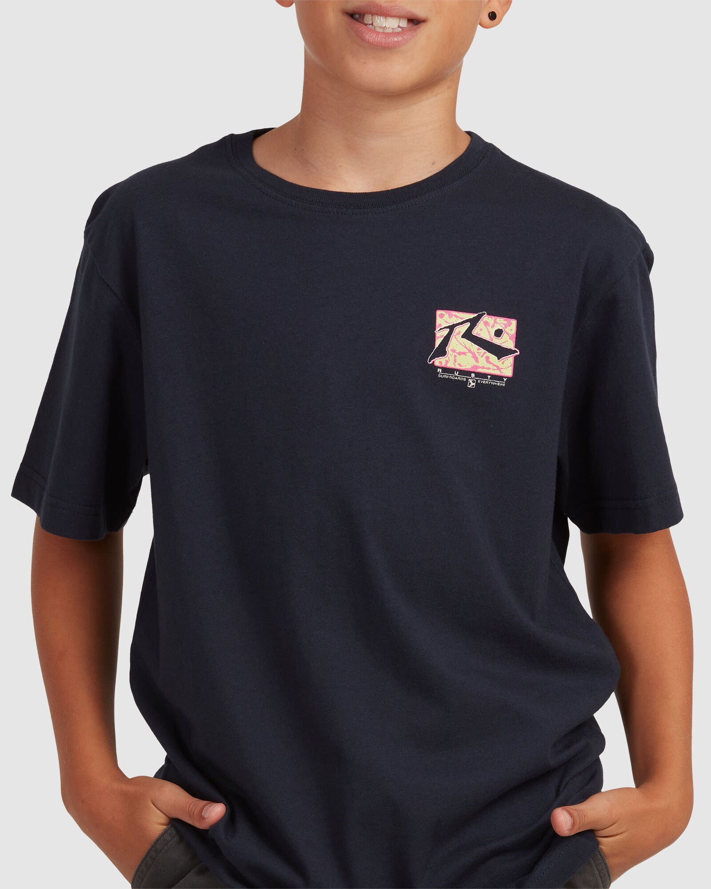 RUSTY BOYS SPLAT DOWN SHORT SLEEVE TEE