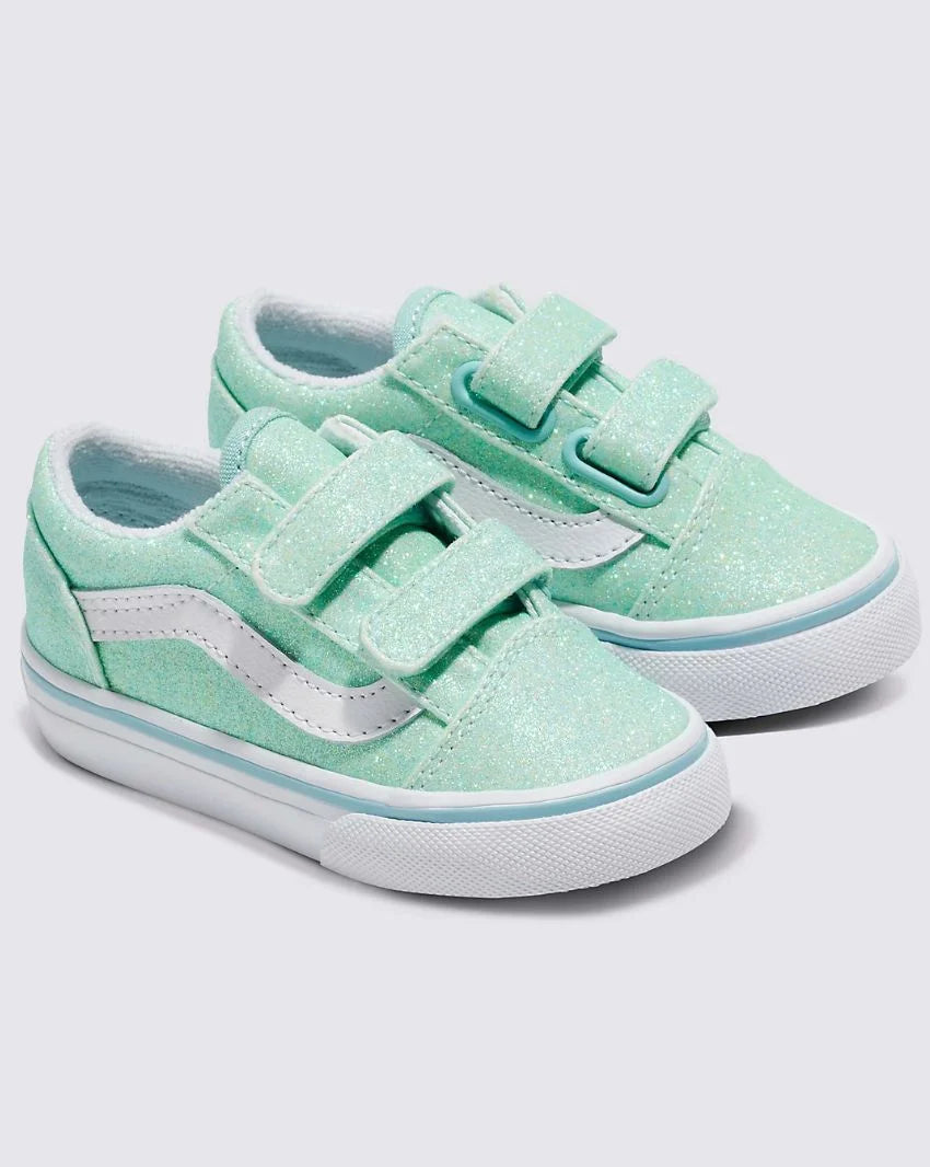 VANS OLD SKOOL V GLITTER INFANTS SHOES