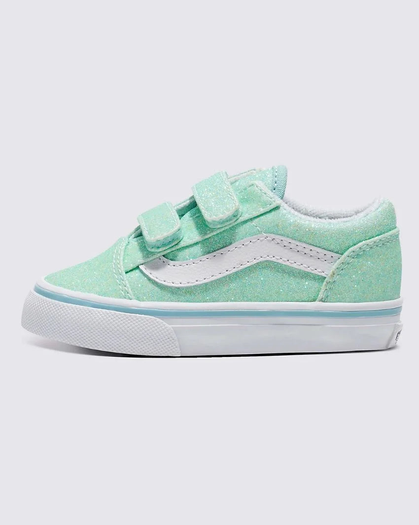 VANS OLD SKOOL V GLITTER INFANTS SHOES
