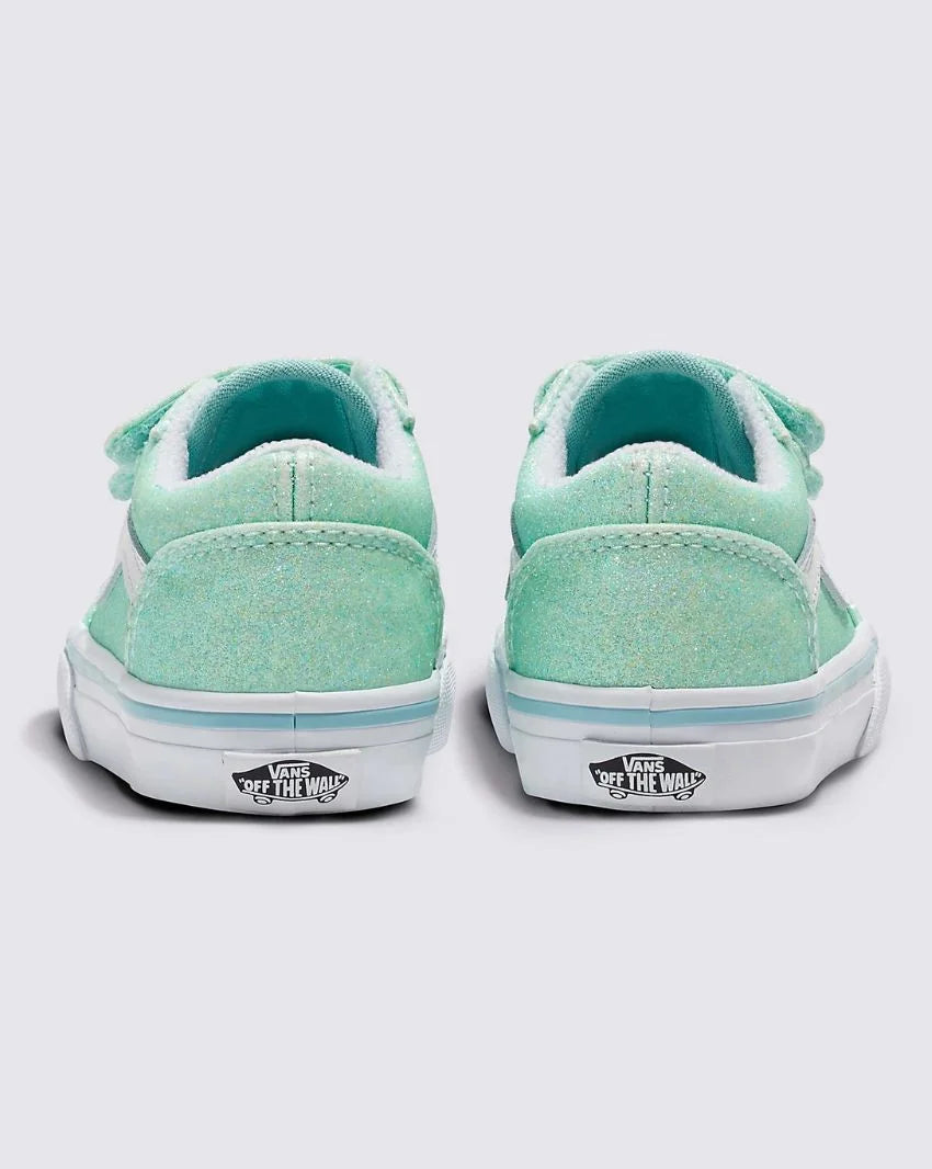 VANS OLD SKOOL V GLITTER INFANTS SHOES