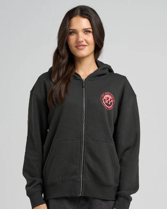 THE MAD HUEYS H SPLIT WOMENS HOODED ZIP THRU JACKET