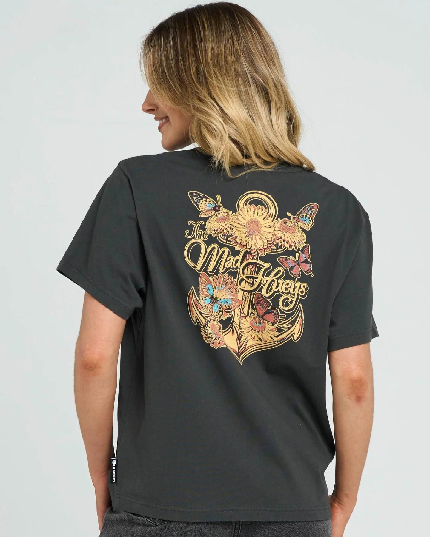THE MAD HUEYS BUTTERFLY ANCHOR WOMENS SS TEE