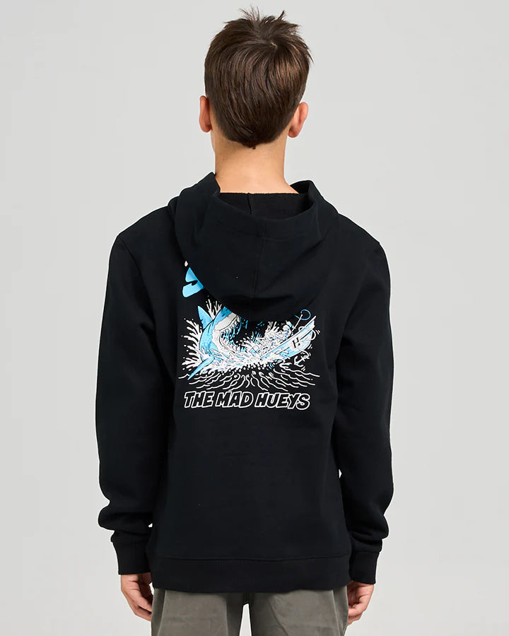 THE MAD HUEYS GREAT BITE SHARK HOODED PULLOVER BOYS