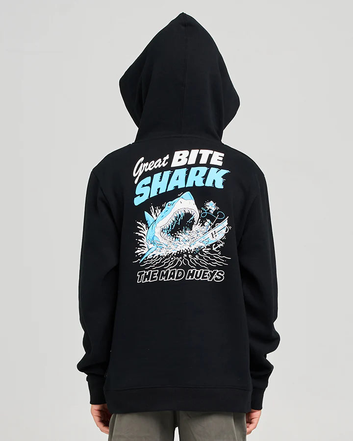 THE MAD HUEYS GREAT BITE SHARK HOODED PULLOVER BOYS