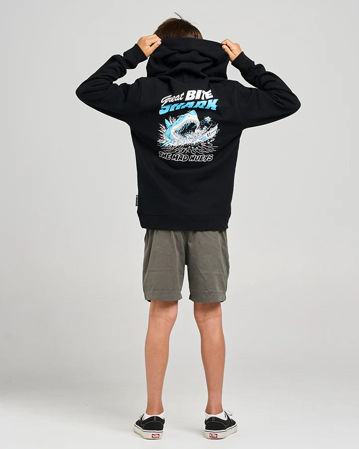 THE MAD HUEYS GREAT BITE SHARK HOODED PULLOVER BOYS