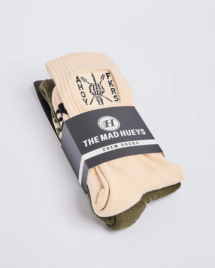 THE MAD HUEYS AHOY FKRS STORM 2 PK MENS SOCKS