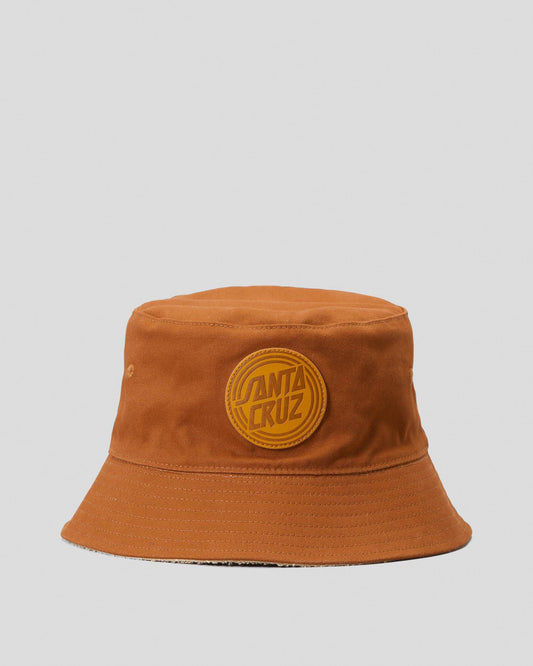 SANTA CRUZ ALT DOT MONO PATCH TERRY REVERSIBLE BUCKET HAT