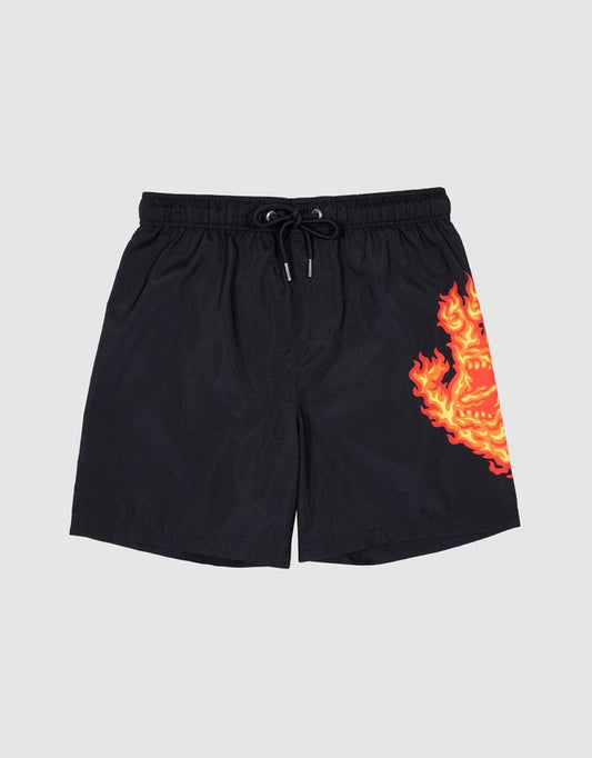 SANTA CRUZ BOYS FLAME HAND BOARDSHORTS