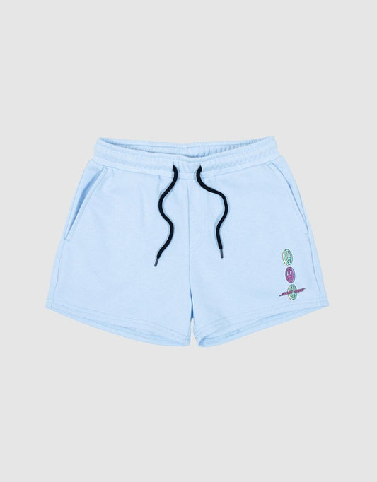 SANTA CRUZ GIRLS PEACE STRIP STACK SHORT TRACK SHORTS