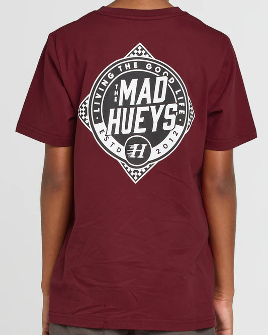 THE MAD HUEYS CHECKERED HUEYS YOUTH SHORT SLEEVE TEE