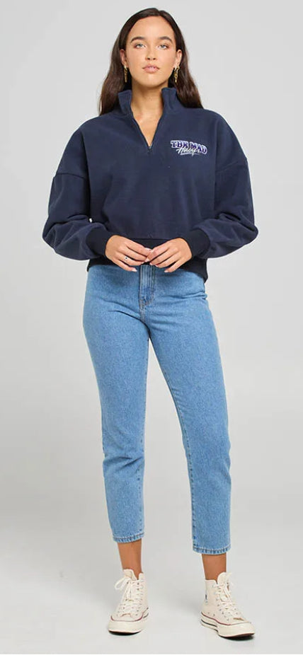 THE MAD HUEYS FROSTY TIPS WOMENS 1/4 ZIP JUMPER