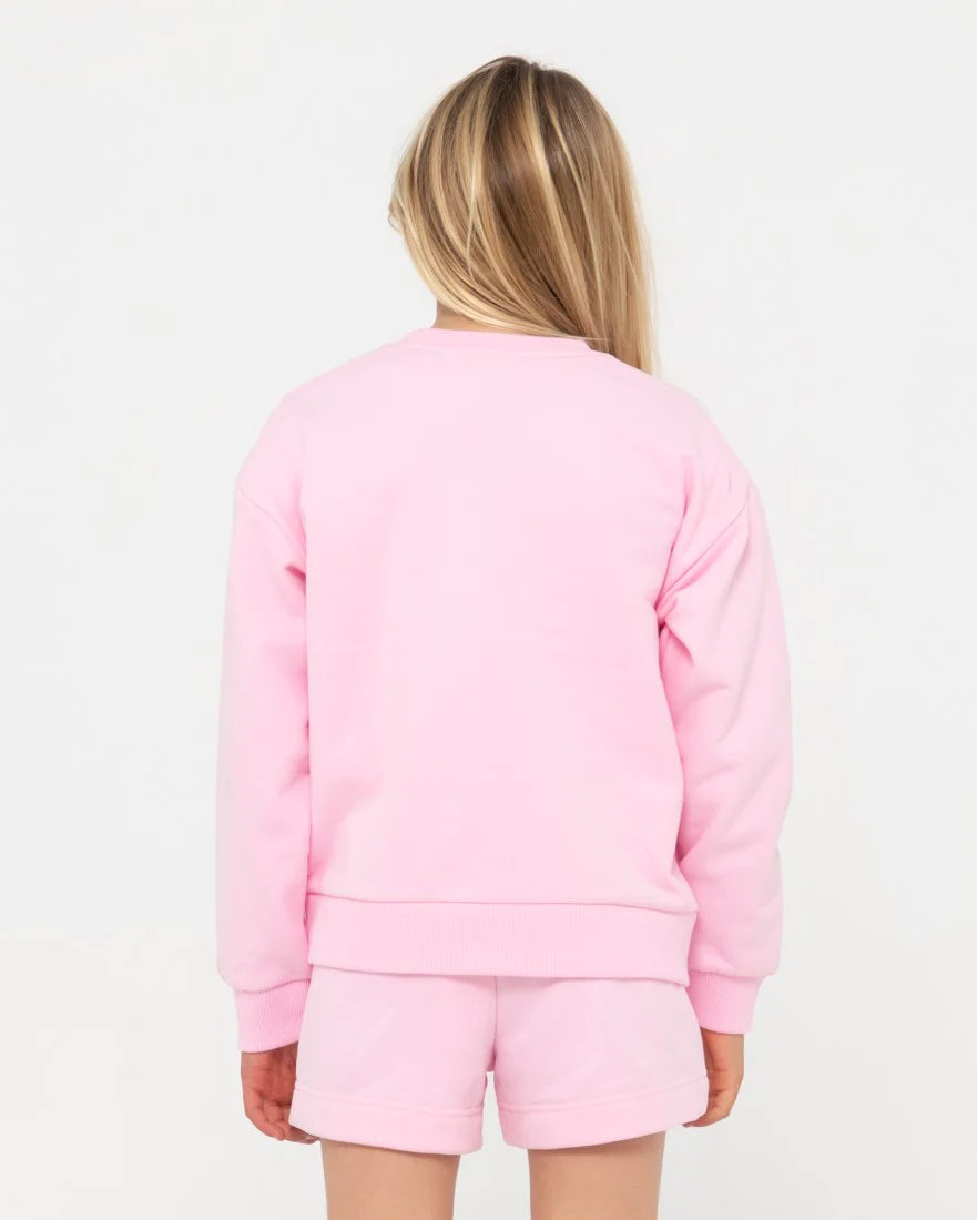 RUSTY THRIVING RELAXED GIRLS FLEECE CREW