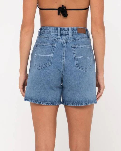 RUSTY CYPRUS HIGH DENIM SHORTS