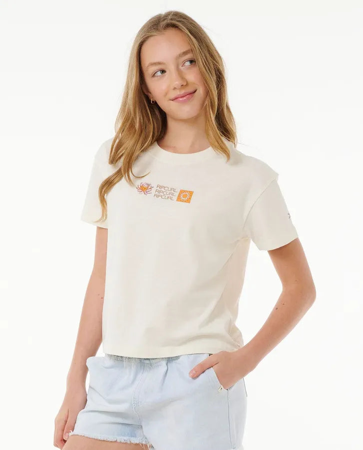 RIPCURL SUMMER SOLSTICE CROP GIRLS TEE