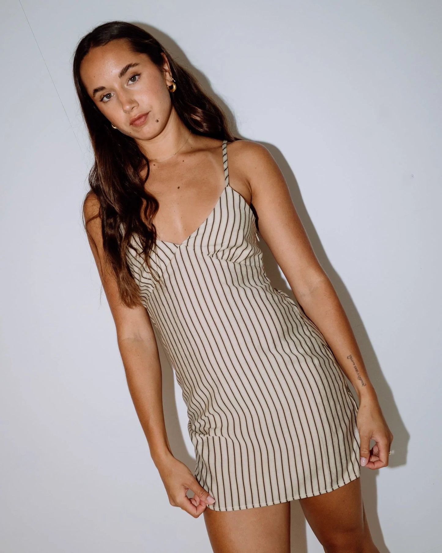 RUSTY SANDY STRIPE MINI DRESS
