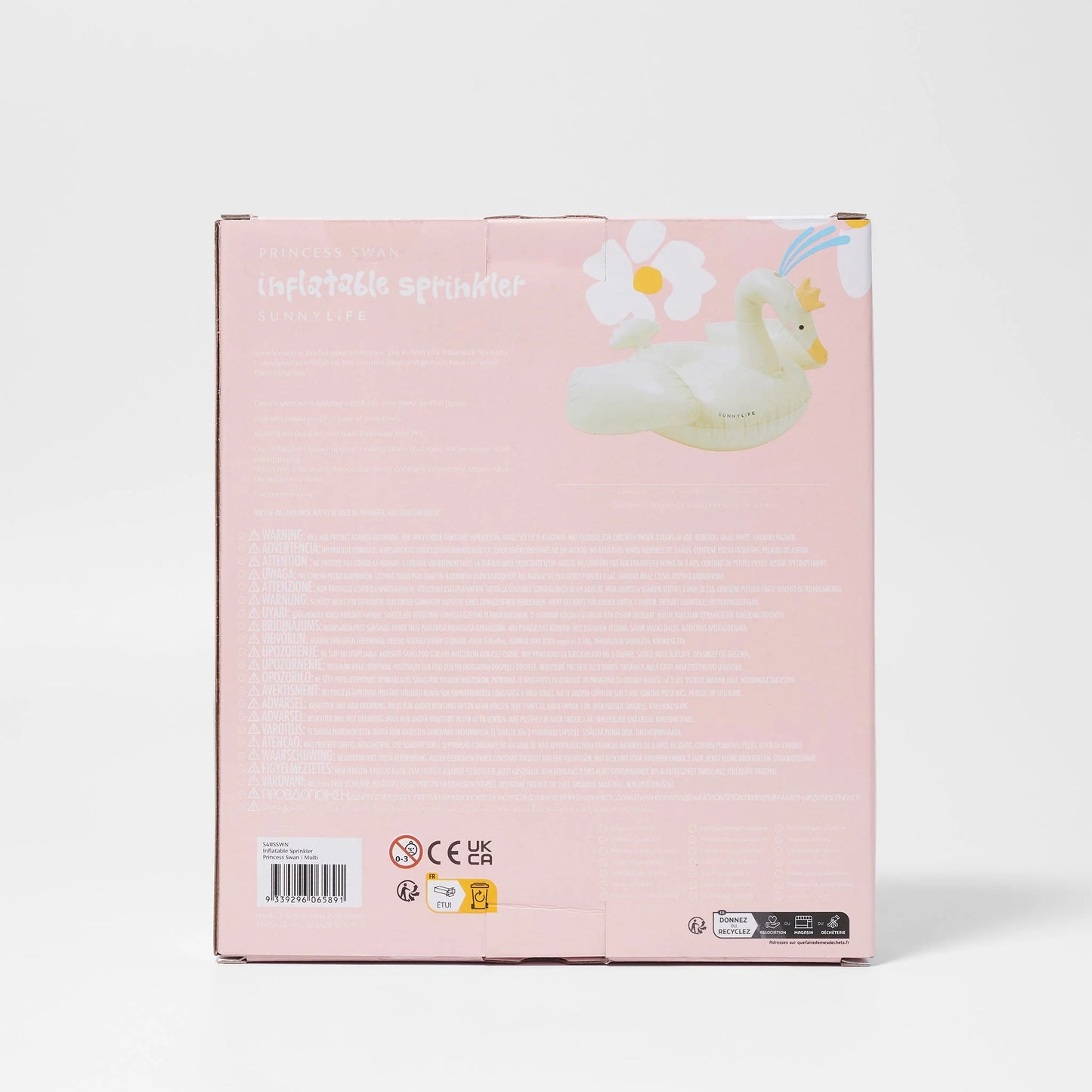 SUNNYLIFE INFLATABLE SPRINKLER PRINCESS SWAN