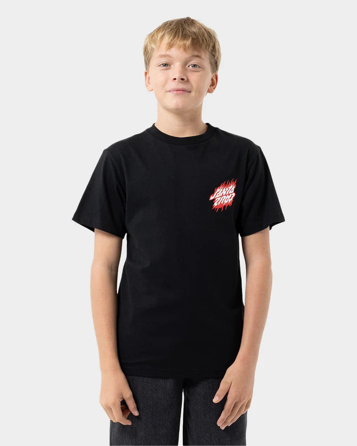 SANTA CRUZ FLAMED DOT UPSIDE DOWN TEE