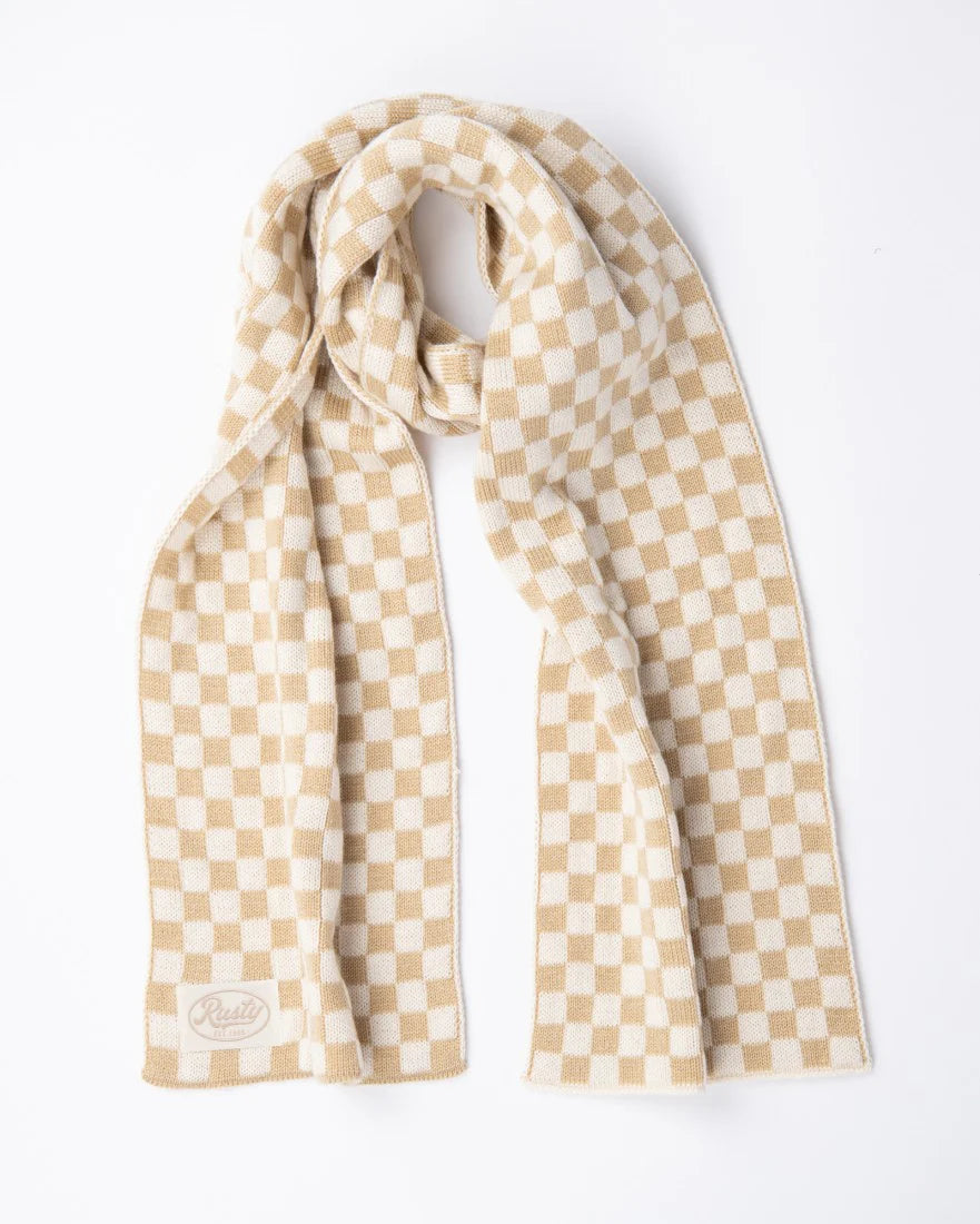 RUSTY CHECK MATE SCARF