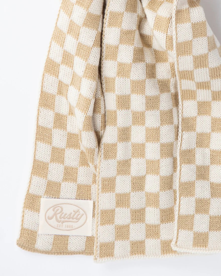RUSTY CHECK MATE SCARF