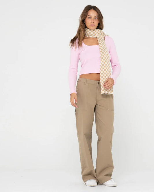 RUSTY CHECK MATE SCARF