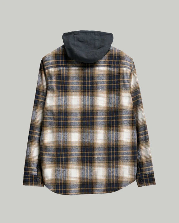 SALTY CREW CHECK FLANNEL HOODED SHIRT
