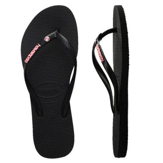 HAVAIANAS SLIM METAL LOGO CRYSTAL