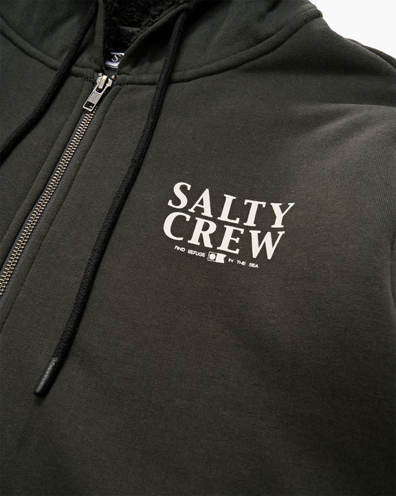 SALTY CREW YELLOWFIN FLEECE LINED ZIP JACKET