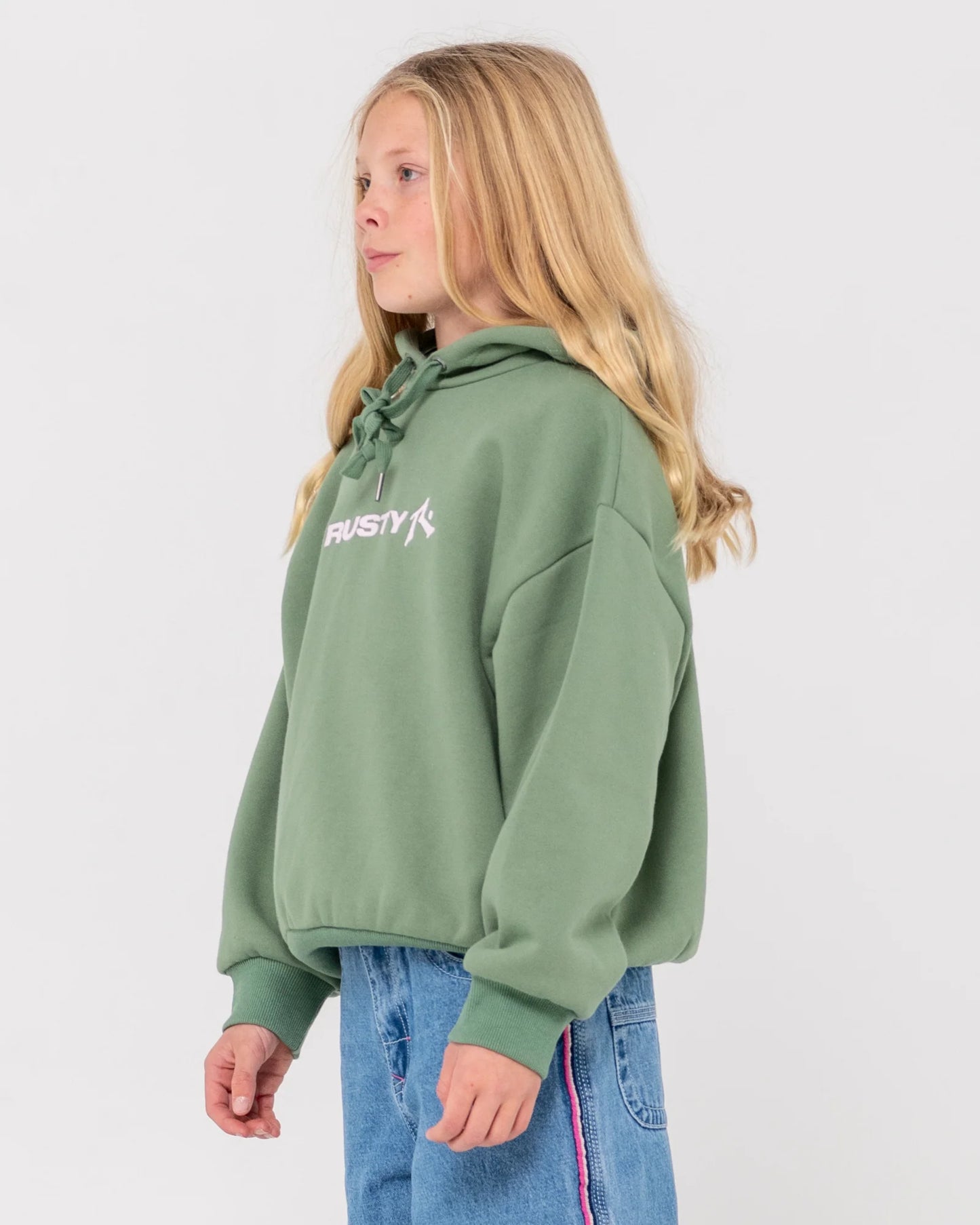 RUSTY ESSENTIALS HOODED FLEECE GIRLS