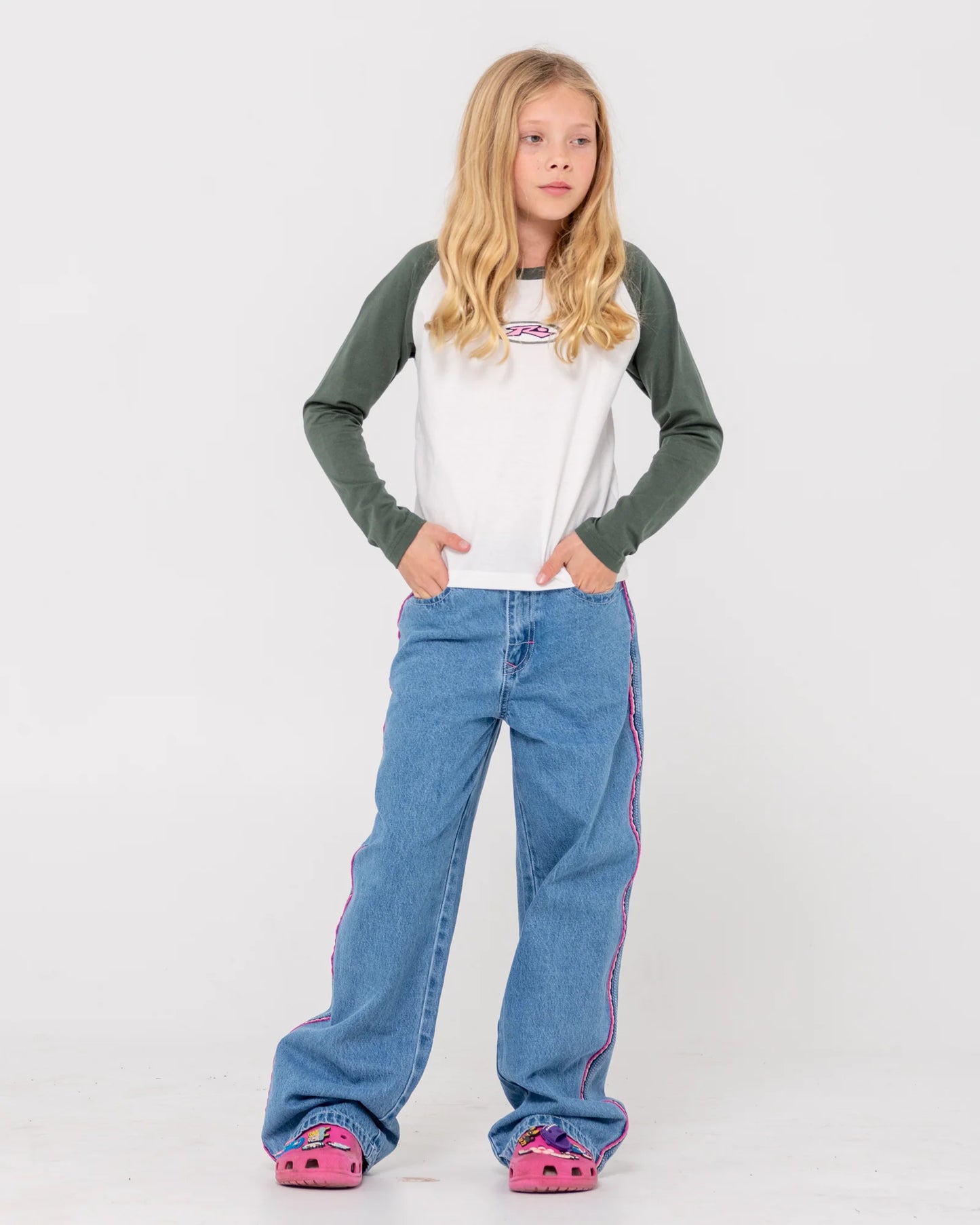 RUSTY GIRLS HERITAGE LS TEE
