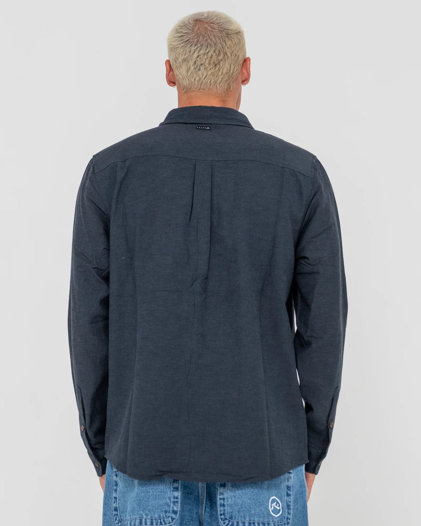 RUSTY OVERTONE LONG SLEEVE LINEN SHIRT