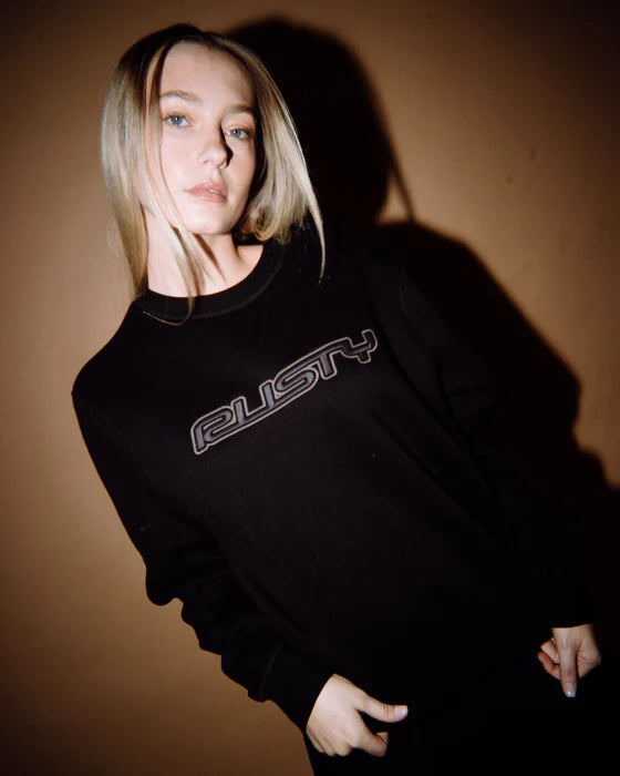RUSTY R ESSENTIAL OVERSIZED FLEECE CREW