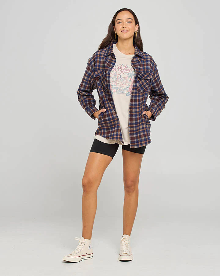 THE MAD HUEYS CLASSIC CHECK WOMENS SHACKET