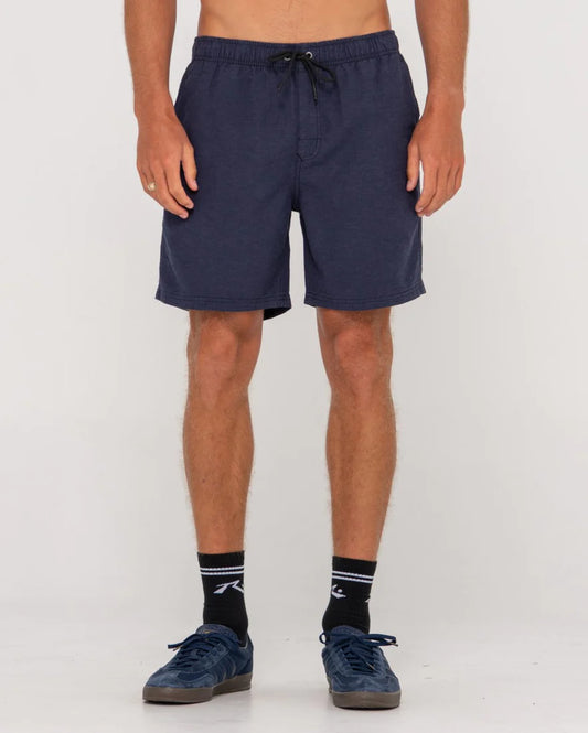 RUSTY MENS OVERTONE LINEN ELASTIC SHORT