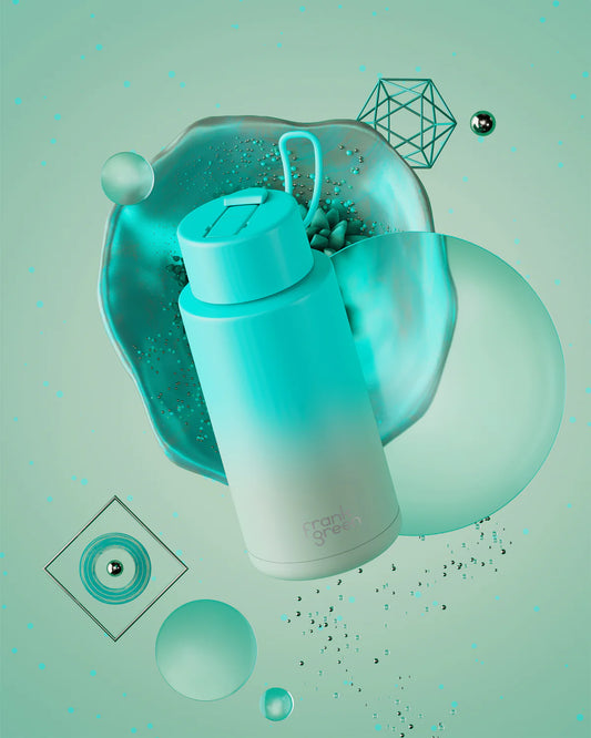 FRANK GREEN GRADIENT FLIP STRAW LID BOTTLE