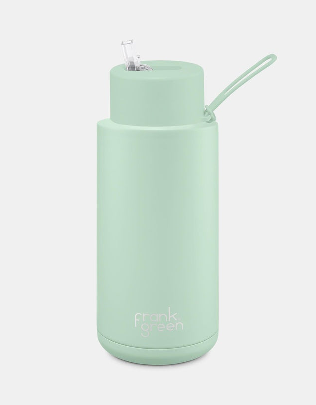 FRANK GREEN 34oz/1L STRAW LID REUSABLE CERAMIC BOTTLE
