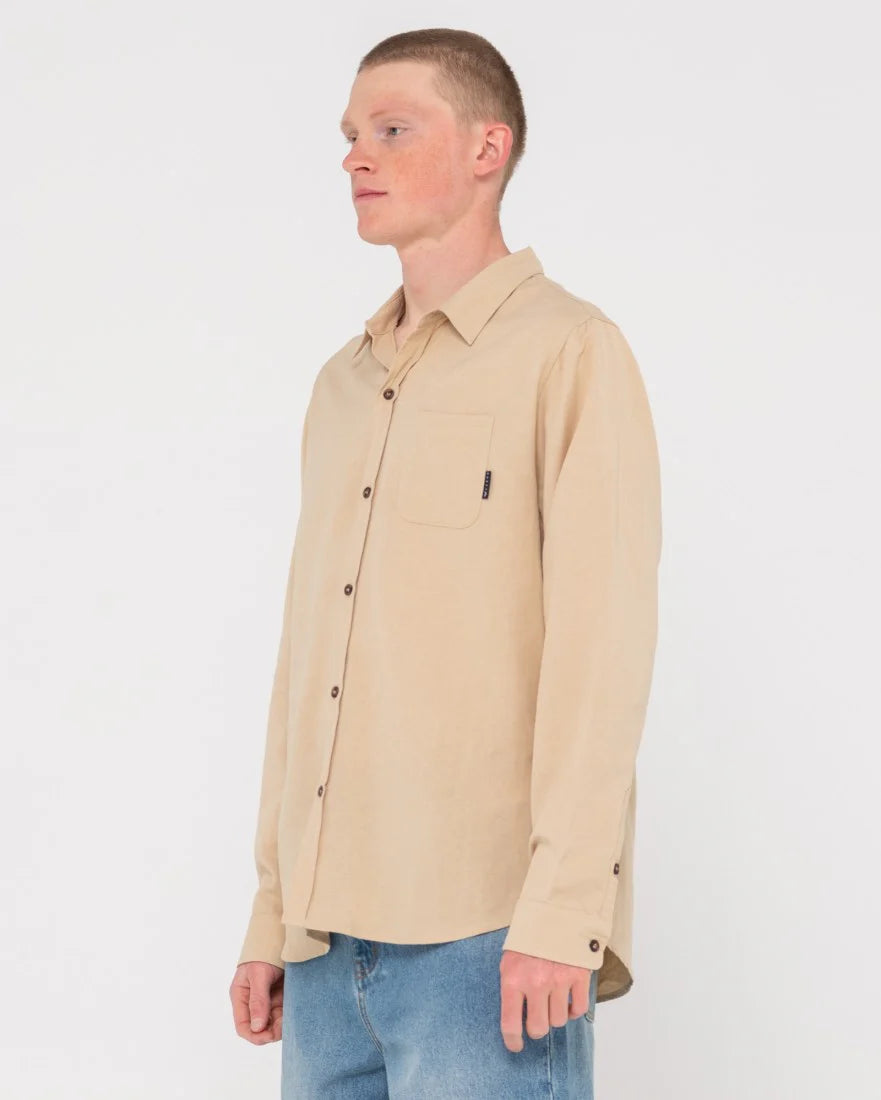 RUSTY OVERTONE L/S LINEN SHIRT